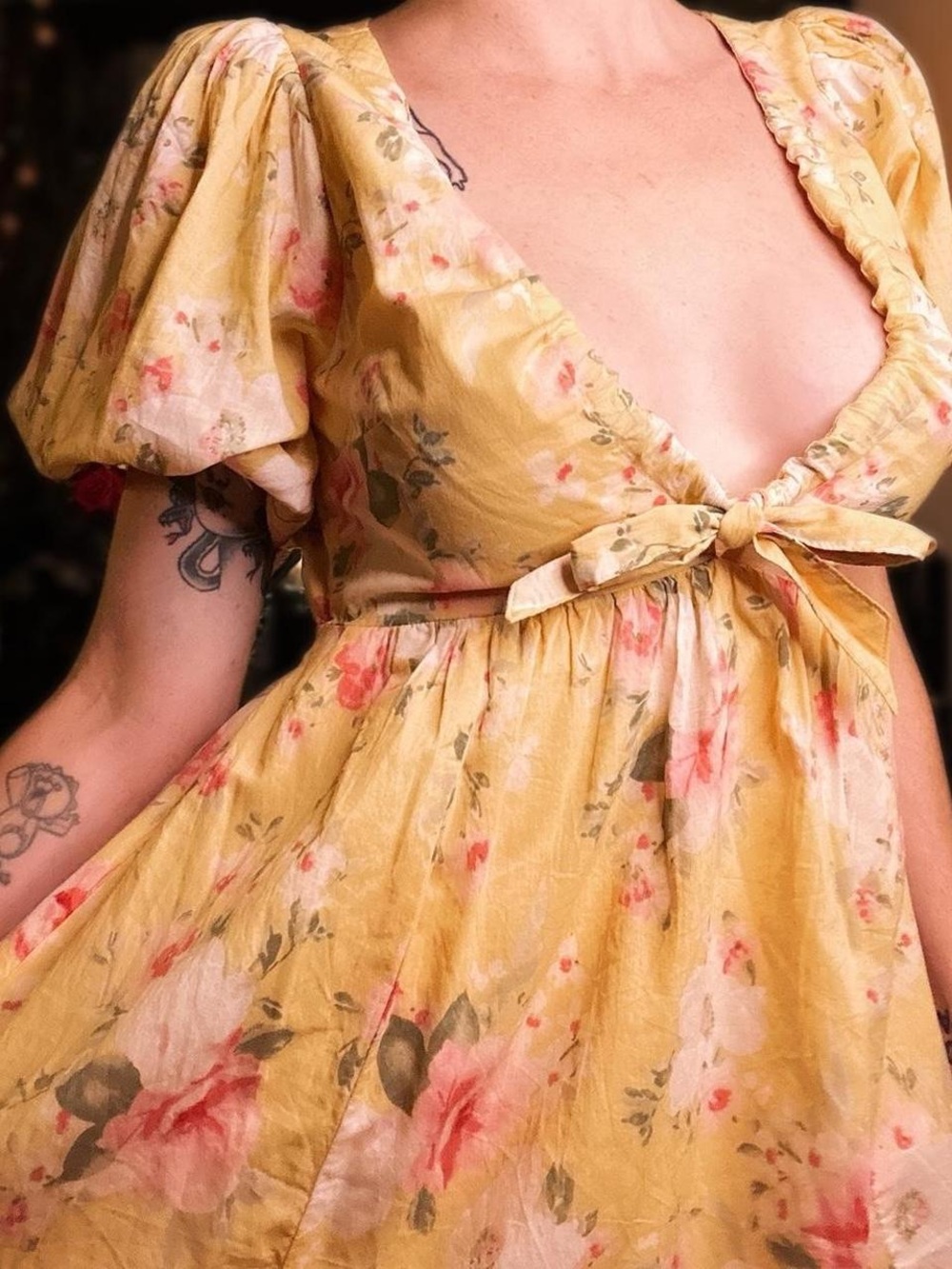 Abercrombie & Fitch Yellow Floral Dress